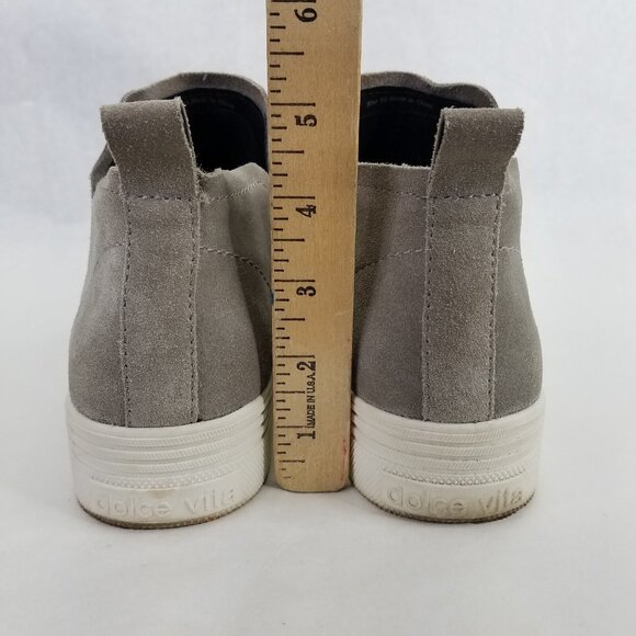 Dolce Vita Shoes Women’s 9.5 Tanya Gray Suede Platform High Top Sneakers Pull On - Picture 13 of 13
